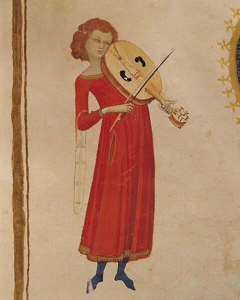 A Musician, from De Musica by Boethius (480-524) (vellum)