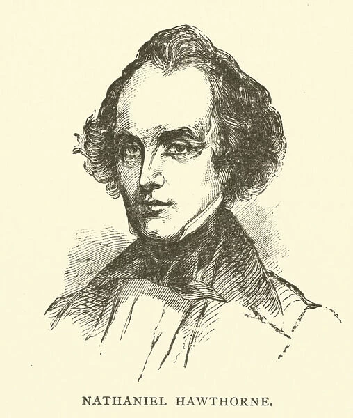 Nathaniel Hawthorne, American novelist and short story writer (engraving)