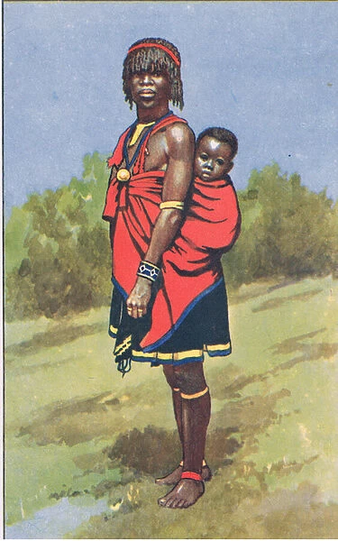 Native woman - Empangiri district, from MacMillan school posters, c. 1950-60s (colour litho)