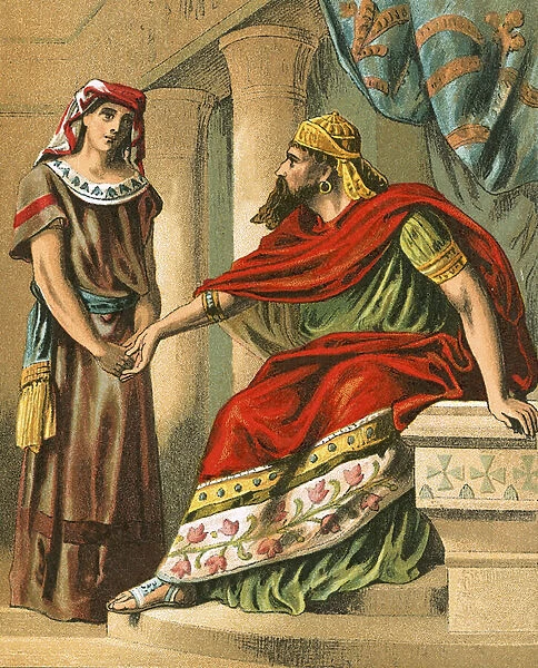 Nebuchadnezzar commanding Daniel to interpret the dream