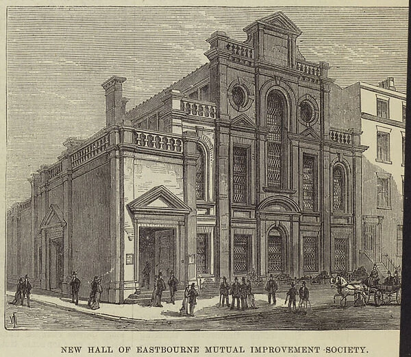 New Hall of Eastbourne Mutual Improvement Society (engraving)
