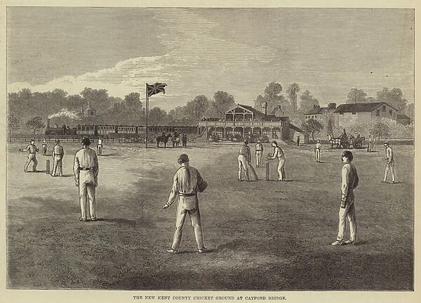 The New Kent County Cricket Ground at Catford Bridge (engraving)