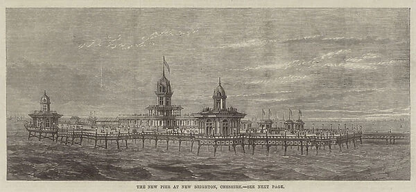 The New Pier at New Brighton, Cheshire (engraving)