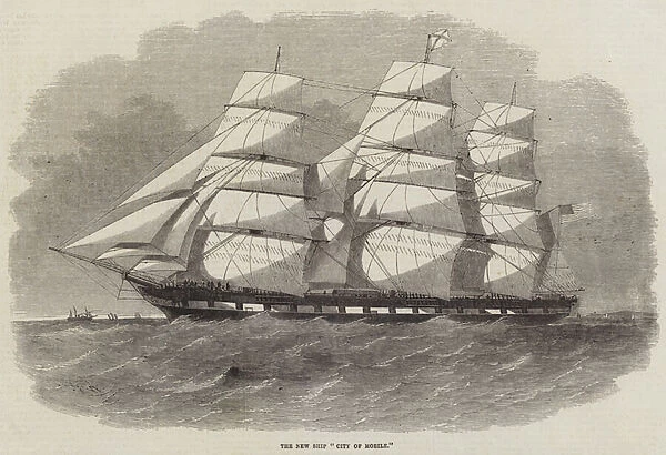 The New Ship 'City of Mobile'(engraving)