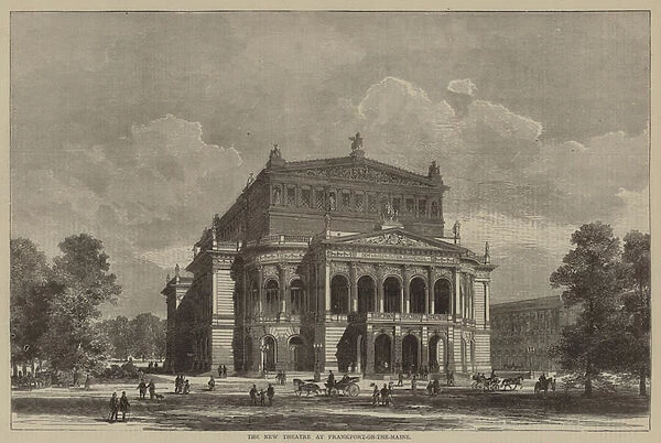 The New Theatre at Frankfort-on-the-Maine (engraving)