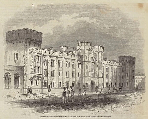 The New Wellington Barracks in the Tower of London (engraving)