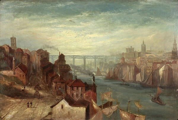 Newcastle upon Tyne from Gateshead, c. 1880 (oil on canvas)