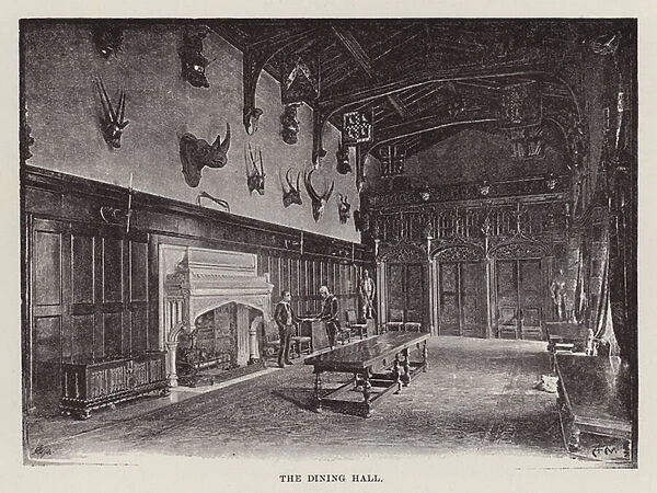 Newstead Abbey, The Dining Hall (litho)