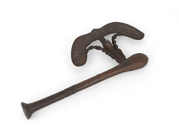 Nzappa Zap axe from upper Congo, 1895 (iron and copper)