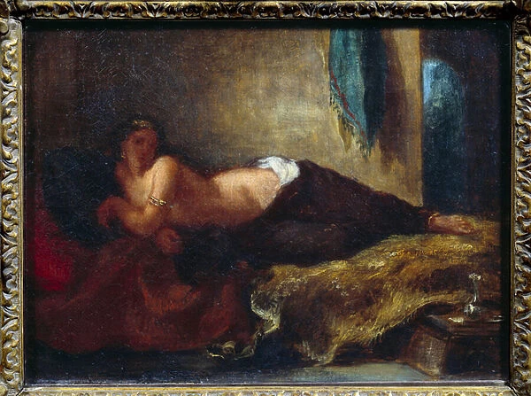 Odalisque. Painting by Eugene Delacroix (1798-1863), 19th century. Oil on canvas