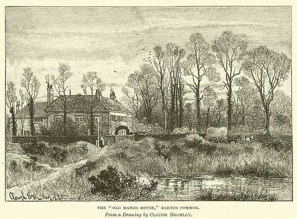 The 'Old Manor House, 'Barnes Common (engraving)