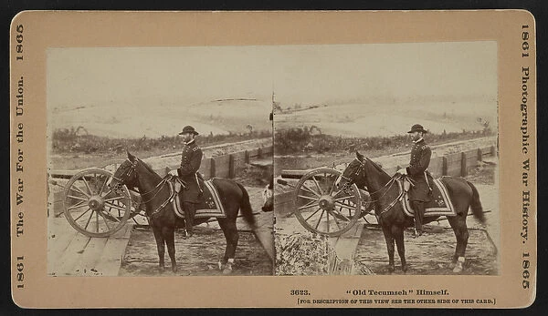 Old Tecumseh, General Sherman, on the Union line near Atlanta, 1864 (b  /  w photo)