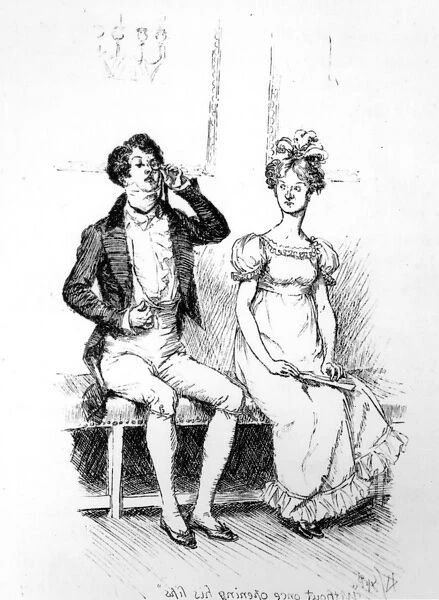 Without once opening his lips, illustration from Pride & Prejudice