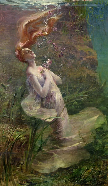 Ophelia Drowning, 1895 (oil on canvas)