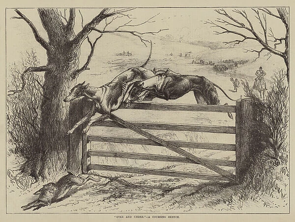 'Over and Under', a Coursing Sketch (engraving)