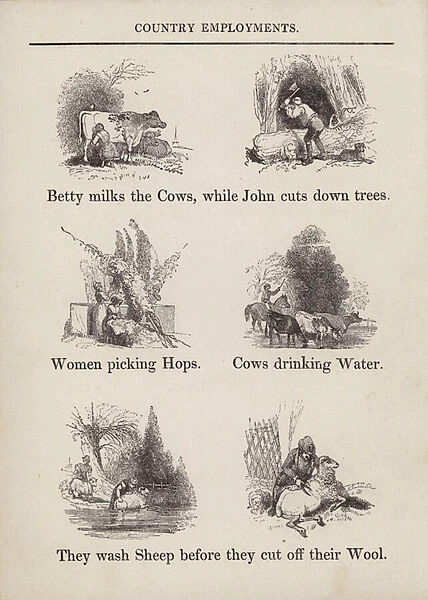 Page from Little Marys Primer, 1850 (engraving)