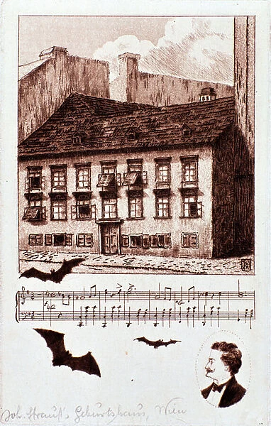 Page of musical score of Die Fledermaus (The Bat) by Johann Strauss, 1874