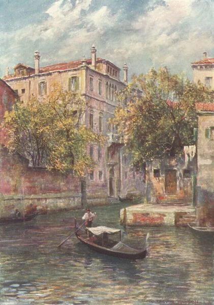 Palazzo Dona from Rios Polo (colour litho)