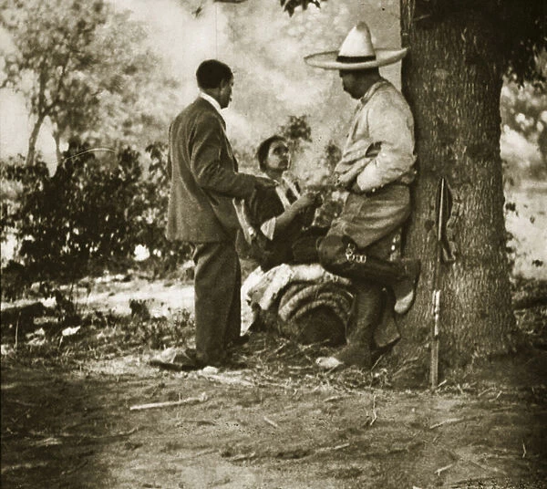 Pancho Villa on his ranch, 1920-23 (b  /  w photo)