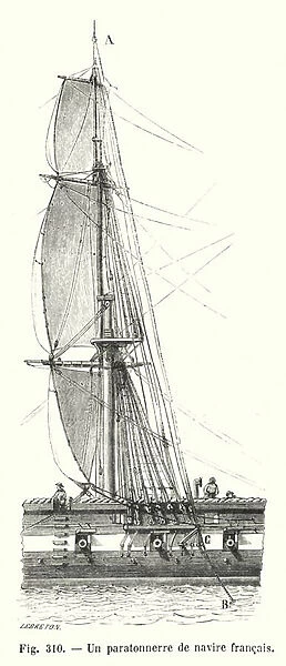 Un paratonnerre de navire francais (engraving)