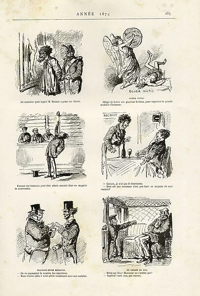 Parisian Chronicle (Cham), 1874 - Illustration of Cham (1819-1879): Caricature Salons