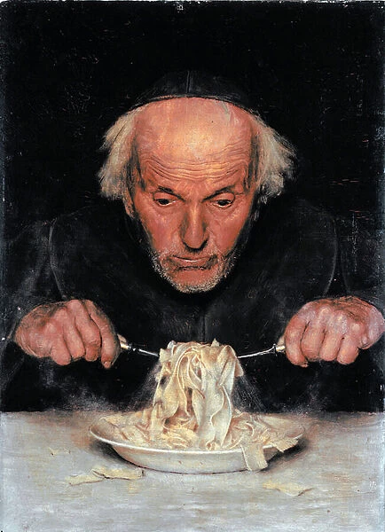 The Pasta Eater, 19th century (oil on canvas)