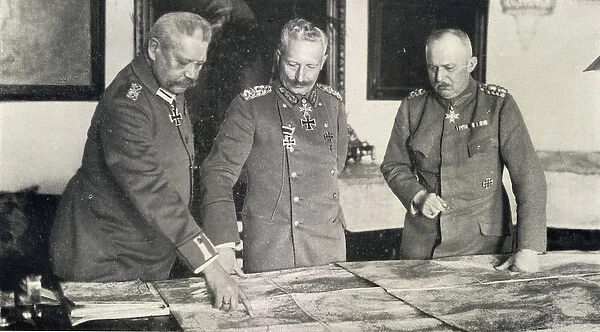 Paul Von Hindenburg (1847-1934) Kaiser Wilhelm II (1859-1941) & Erich Von Ludendorff