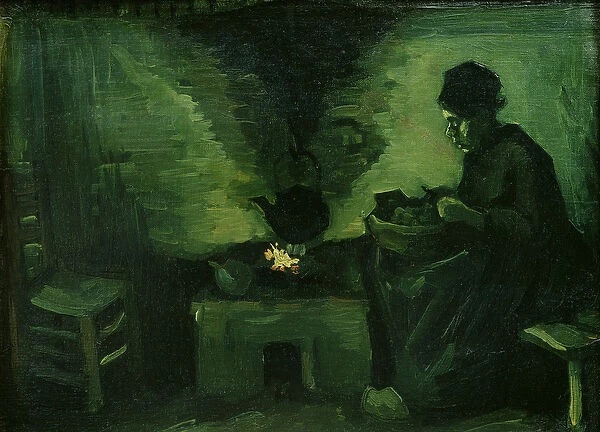 Peasant Woman by the Hearth, c. 1885 (oil on canvas laid on board)