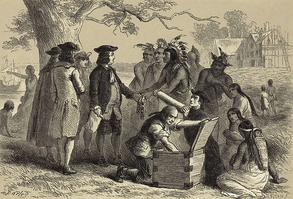 Penns Treaty with the Indians (engraving)