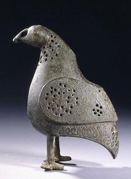 A Persian bronze incense burner in the form of a bird, 12th century (bronze)