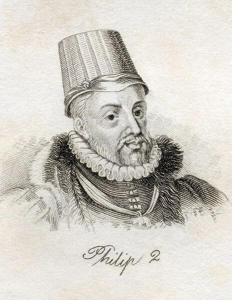 Philip II, from Crabbs Historical Dictionary, published 1825 (litho)