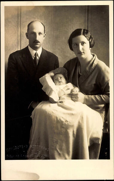 Photo Ak S. S. M. M. Boris III of Bulgaria with Giovanna di Savoia (b  /  w photo)