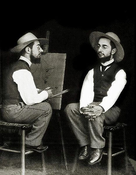 Photo montage representing Toulouse-Lautrec, 1892 / 94 (b / w photo)