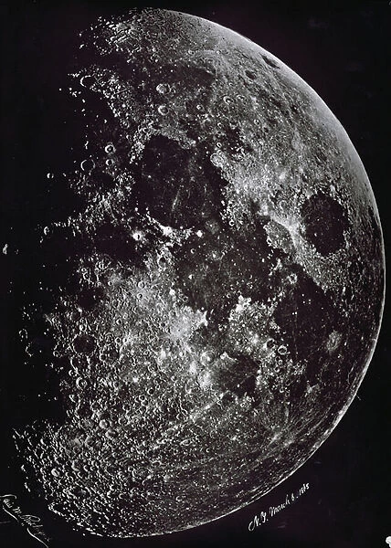 Photograph of the moon in 1865 (photo)