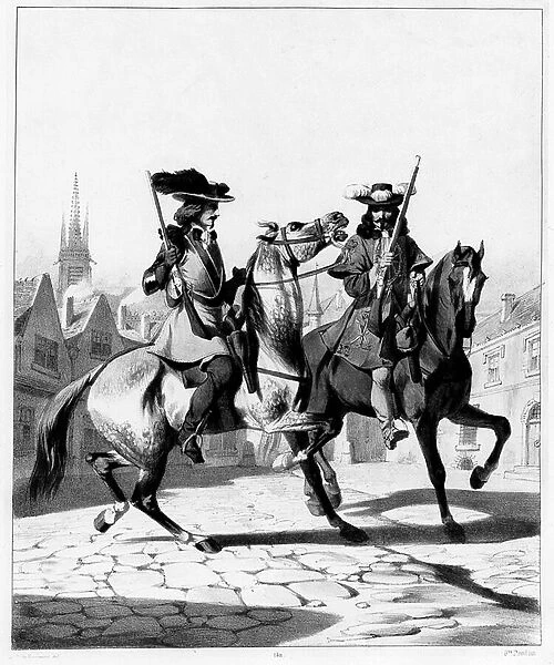 Police force in the 17th century: on the left Archer of the provost marshal of the Ile de