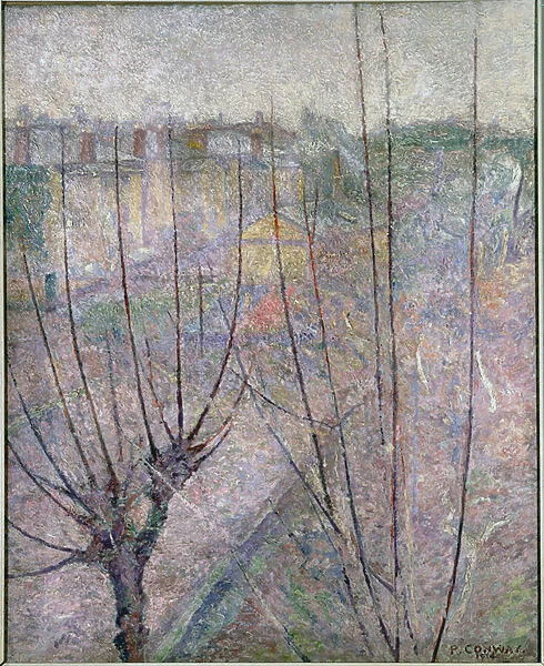 Pollarded Trees, Ashford, 1914 (oil on canvas)