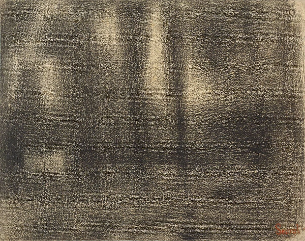 Poplars, c. 1883-4 (conte crayon on michalett paper)
