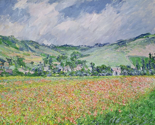 The Poppy Field near Giverny, 1885 (oil on canvas)