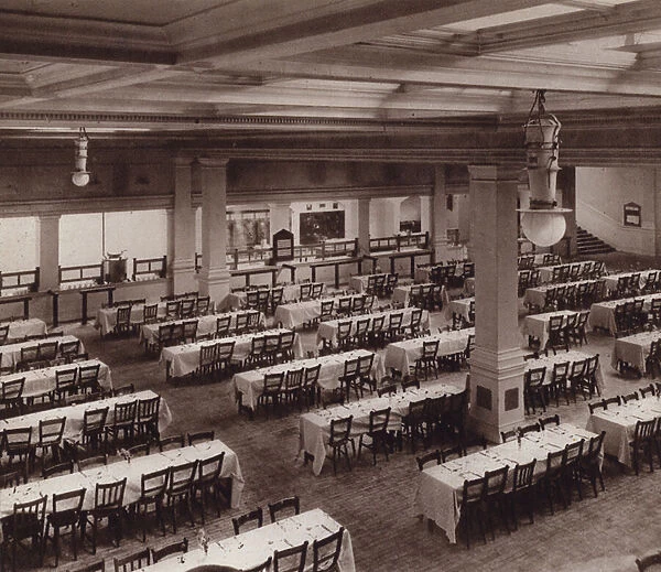 Port Sunlight: The Girls Dining Room, which can seat 2500 workers (b  /  w photo)
