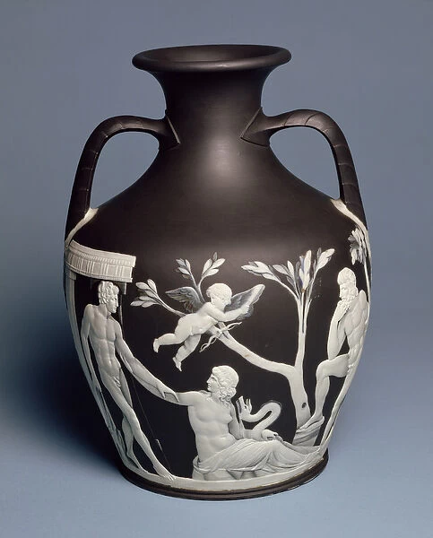 Portland Vase, owned by Erasmus Darwin, copy of original in British Museum, Etruria, c