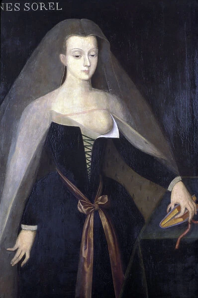 Portrait of Agnes Sorel - after Francois Clouet (1520-1572)