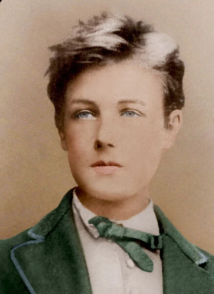 Portrait of Arthur Rimbaud aged 17, 1871 (b  /  w photo)