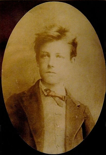 Portrait of Arthur Rimbaud aged 17, 1871 (b  /  w photo)