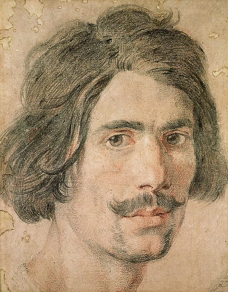 Portrait of the Artist, 17th century (coloured chalks on paper)