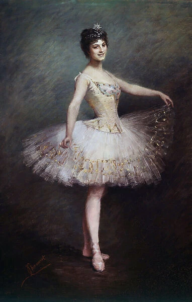 Portrait of Carlotta Zambelli (1875-1968), Italian dancer and pedagogue Painting by Claudie Chamerot Viardot (19th century). 1897 Paris, Opera Library