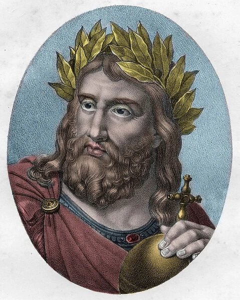 Portrait of Charlemagne (Charles I called the Great, Carolus Magnus, 742-814)