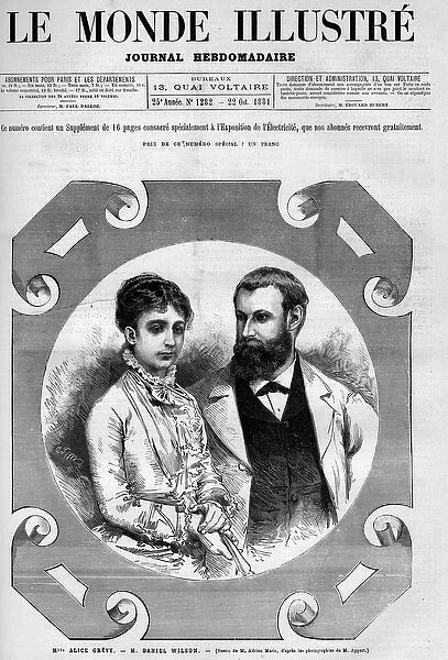 Portrait of Daniel Wilson (1840-1919), French politician with his wife, Alice Grevy
