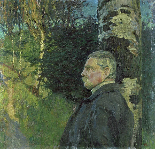 Portrait of Detlef von Liliencron (1844-1909) 1906 (oil on canvas)