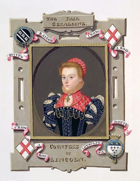 Portrait of Elizabeth Fitzgerald (c. 1528-89) Countess of Lincoln from