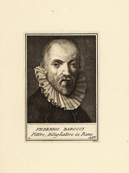 Portrait of Federico Barocci (circa 1535-1612), Italian Renaissance painter and printmaker